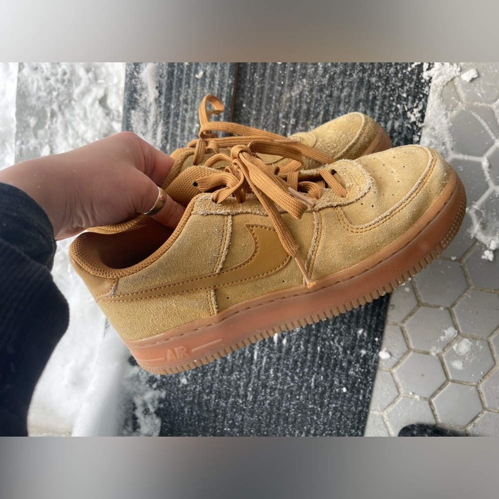 Nike Suede Platform AirForce 1 Sneakers - Picture 2 of 7